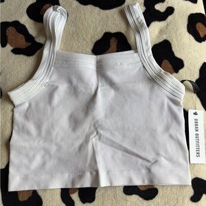 Urban outfitters seamless white tank crop top size m/l, BNWT